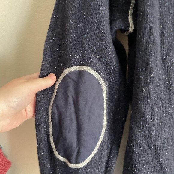 Mountain Khakis Men XXL Navy Blue Lambswool Outdoor Fleck Quarter Zip Sweater - Picture 10 of 11